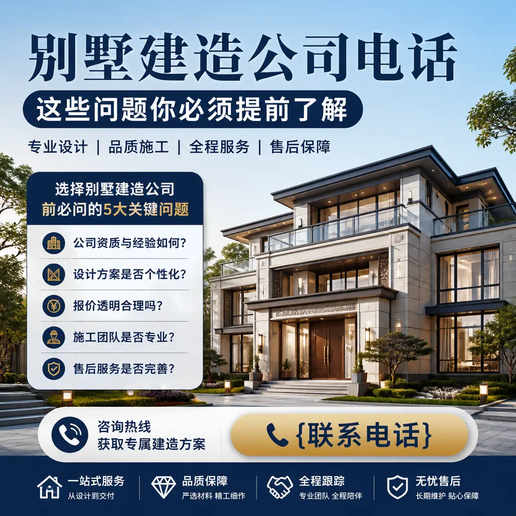 黔南别墅建造公司电话，这些问题你必须提前了解