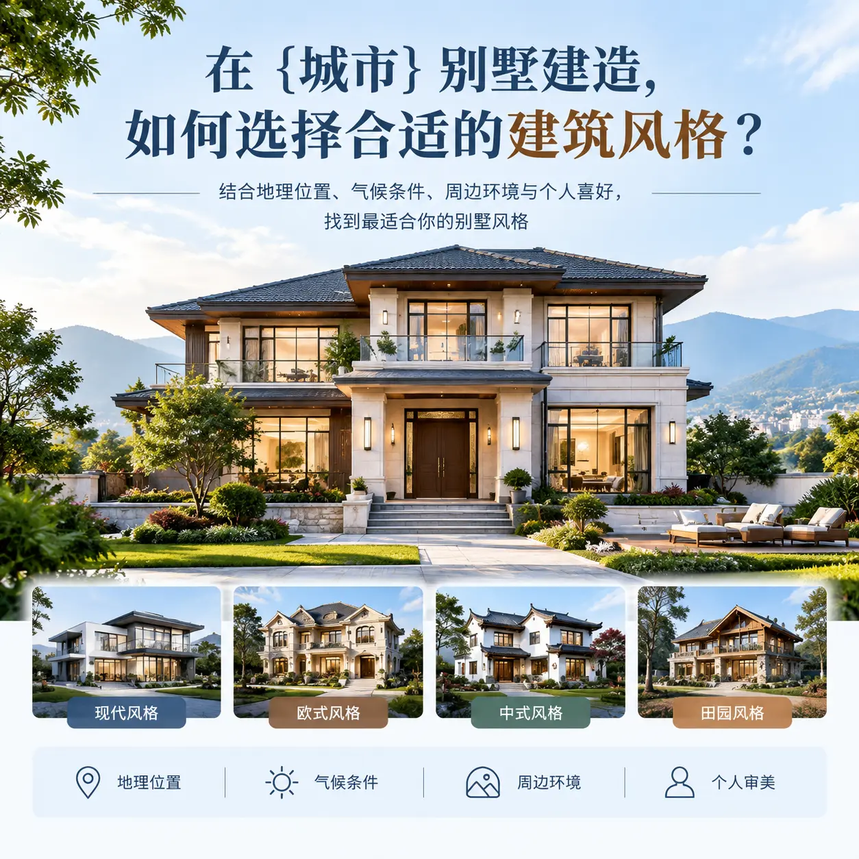 在 黔南 别墅建造,如何选择合适的建筑风格?